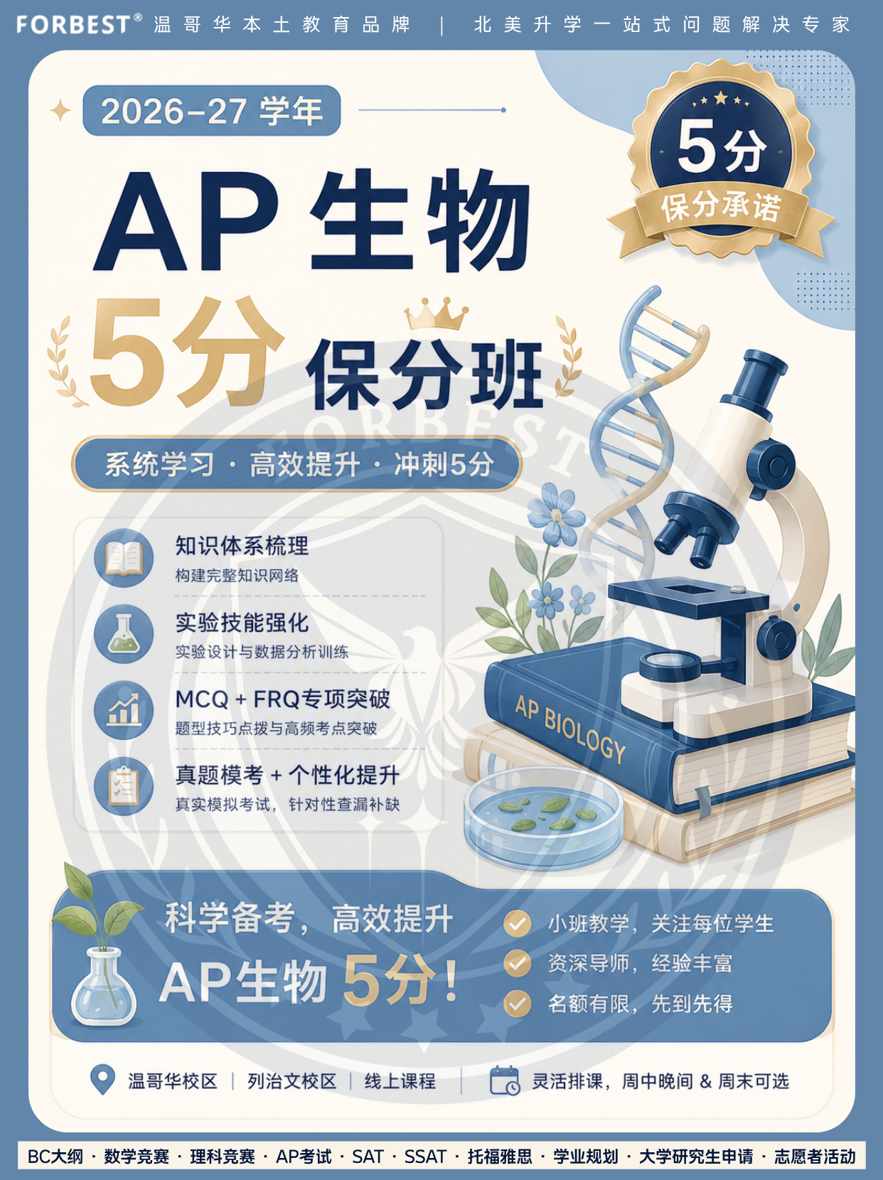 AP生物拿5分,好像喝水一样简单